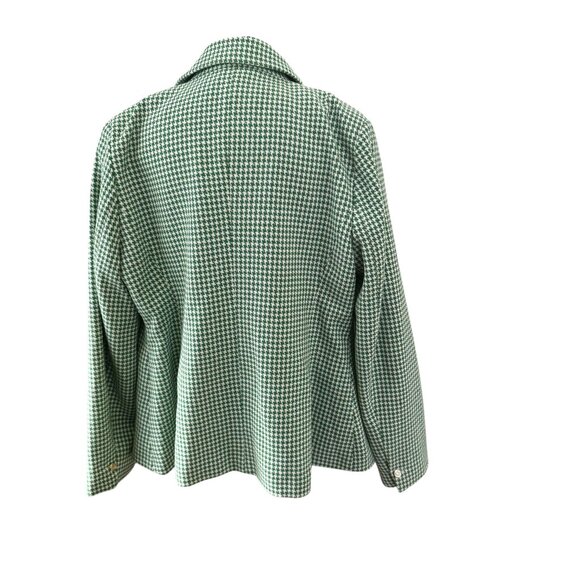 NWOT ENTRO Green Houndstooth Blazer Womens XL - Picture 3 of 9